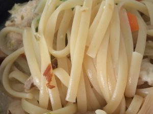 うどんの代わりにパスタ