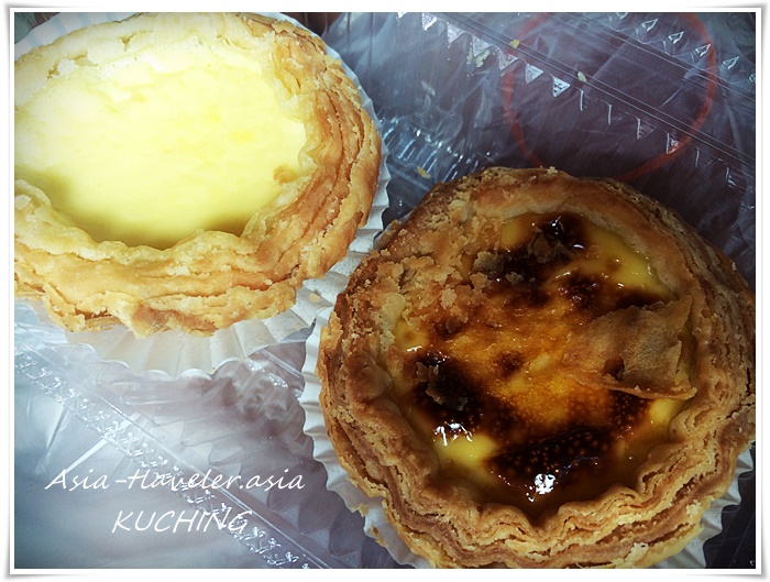 クチン金閣美食中心のサクサクエッグタルト2種類