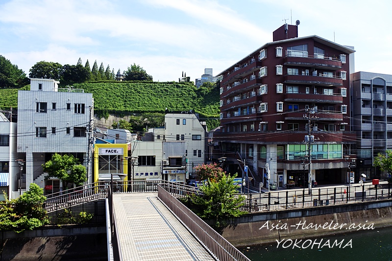 横浜・山手イタリア山庭園を望む元町付近の街並み
