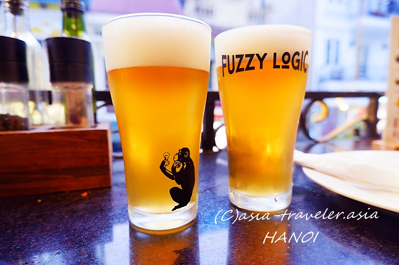 ハノイPizza BelgaでFuzzy Logicクラフトビール2杯