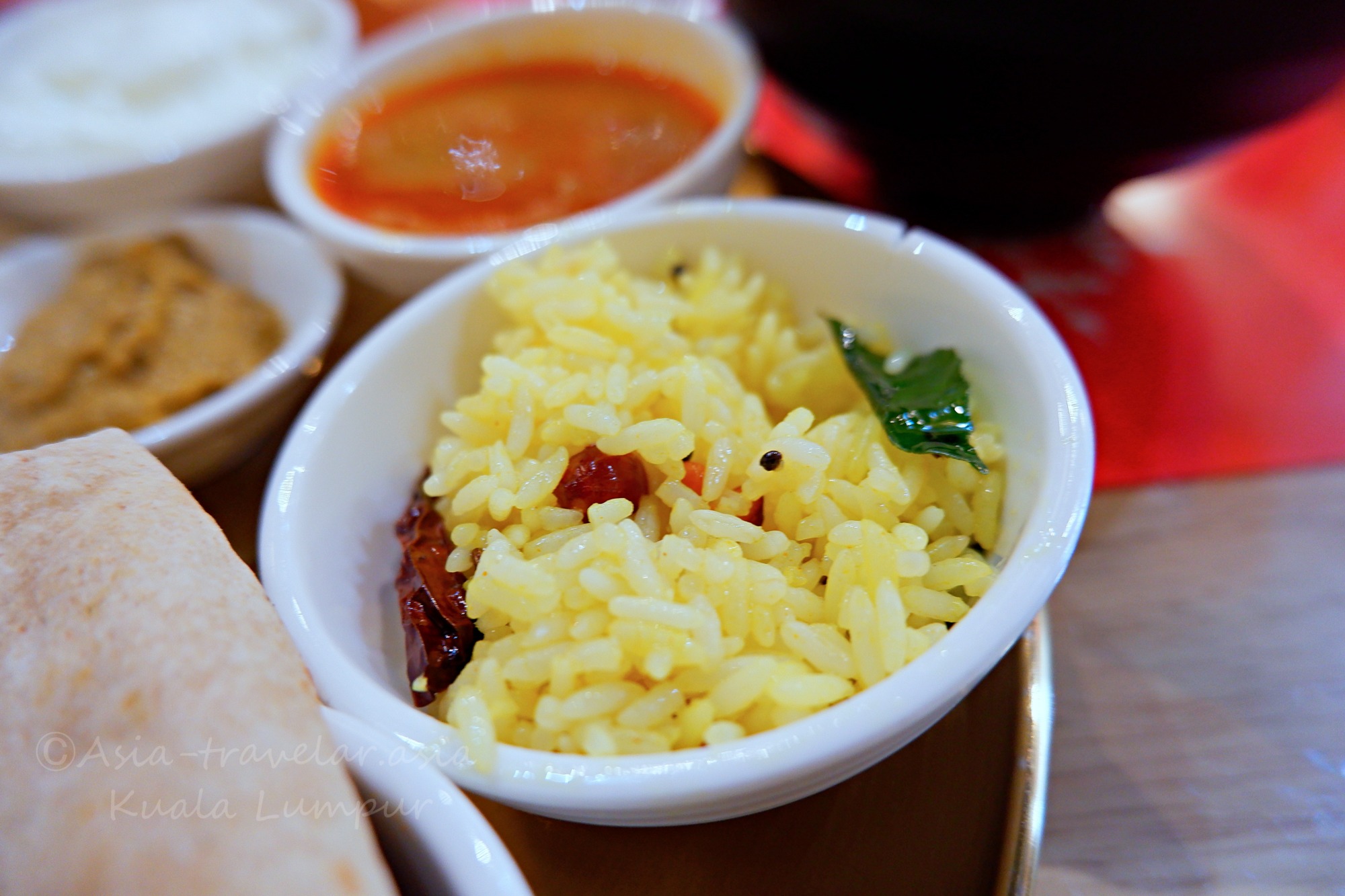 クアラルンプールHERITAGE HOUSEのレモンライスとカレーのターリーセット