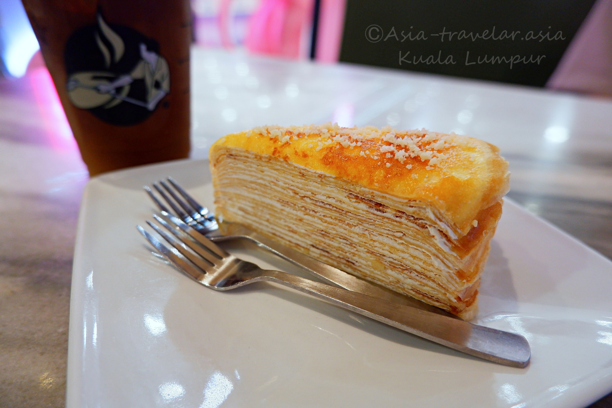 クアラルンプール空港カフェのグラ・マラッカ・ミルクレープ