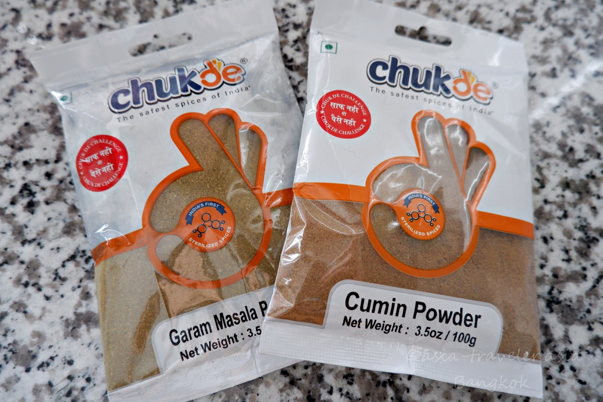 Chuk deのガラムマサラとクミンパウダー2袋