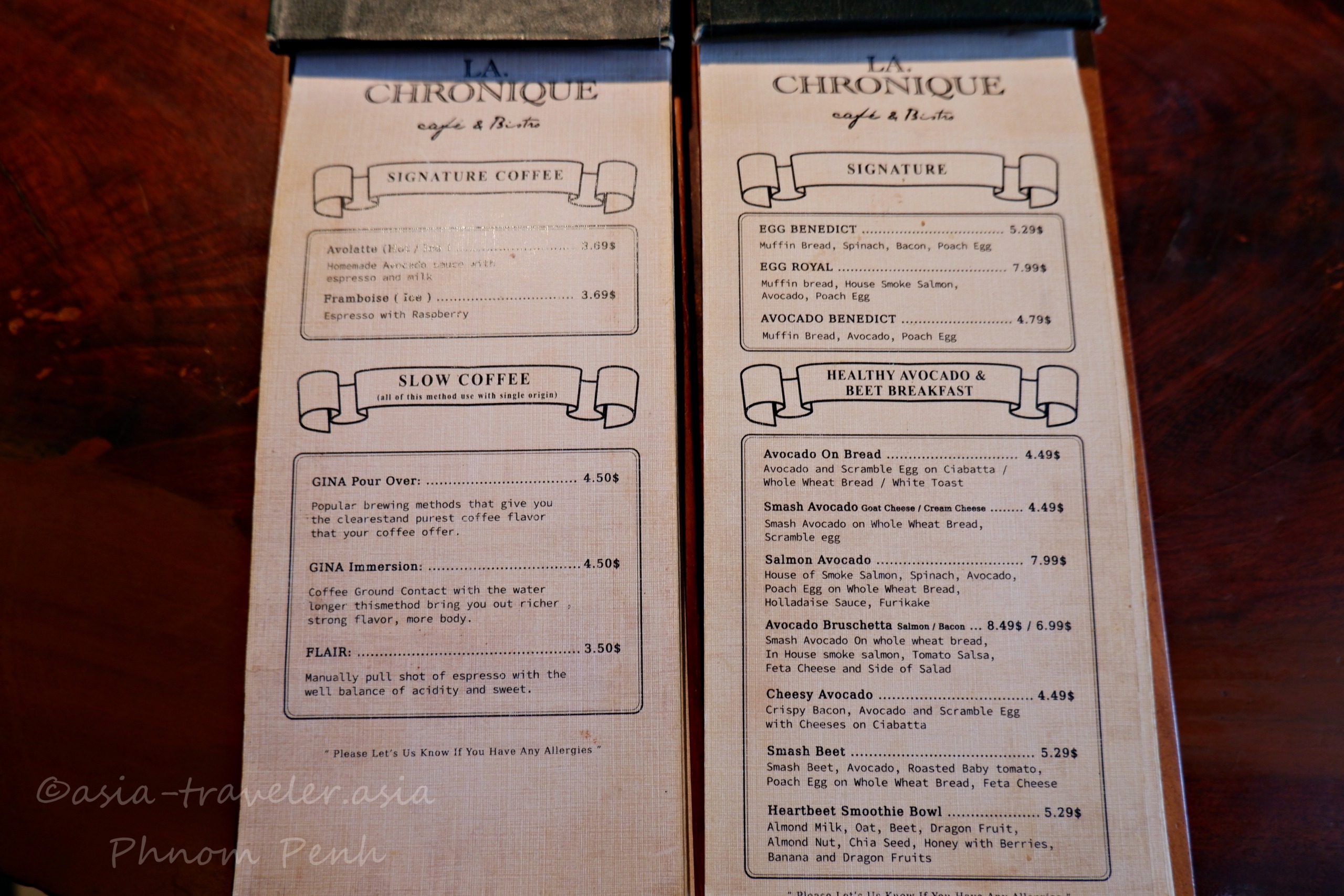 プノンペン・カフェ LA. CHRONIQUE