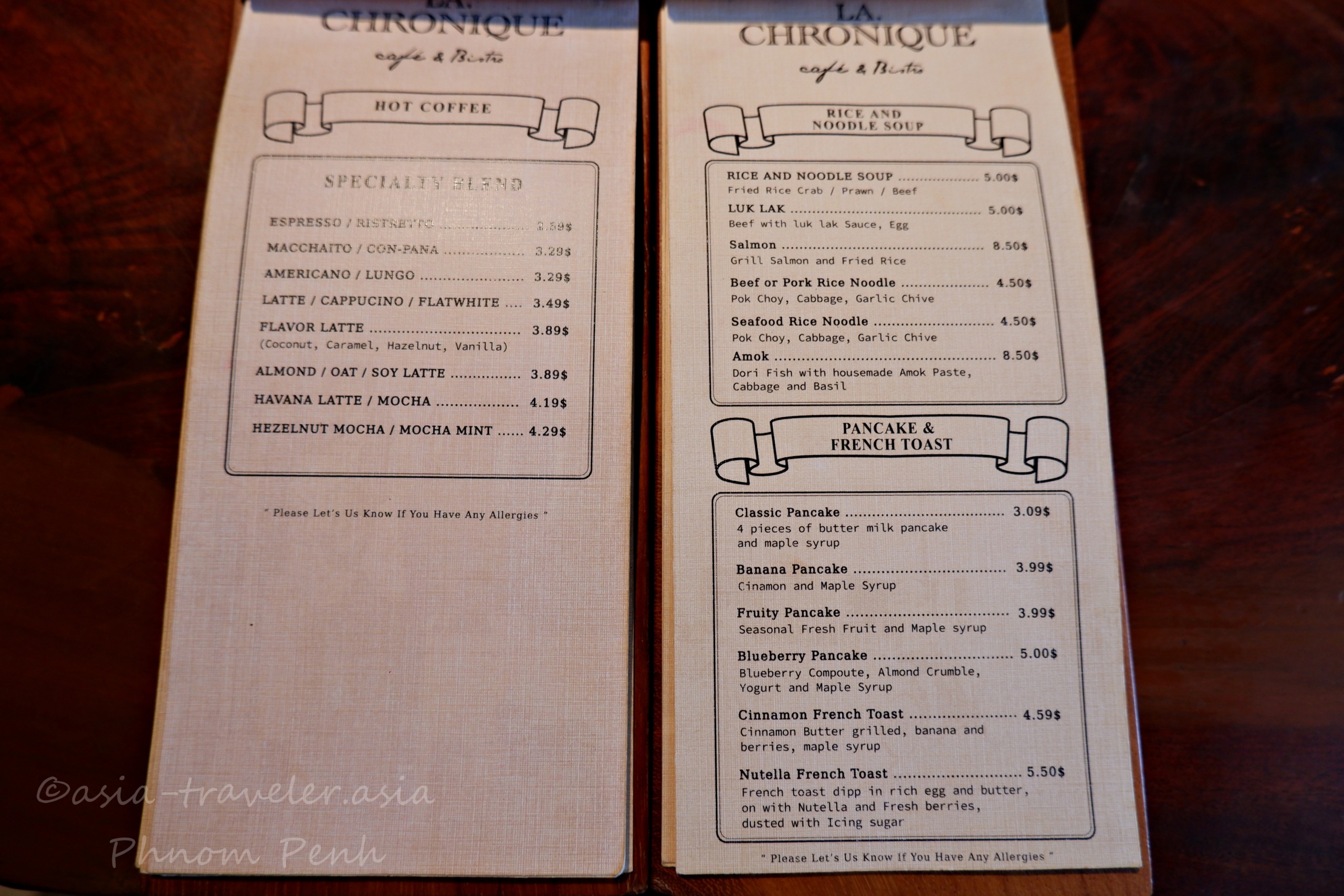 プノンペン・カフェ LA. CHRONIQUE