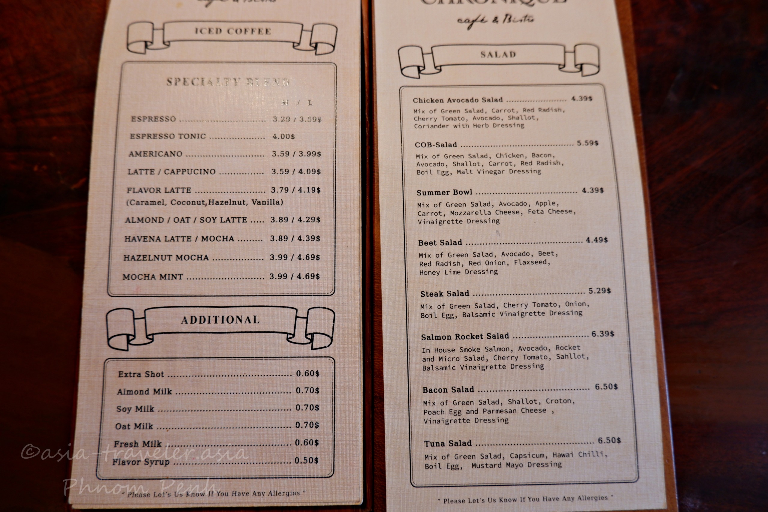 プノンペン・カフェ LA. CHRONIQUE