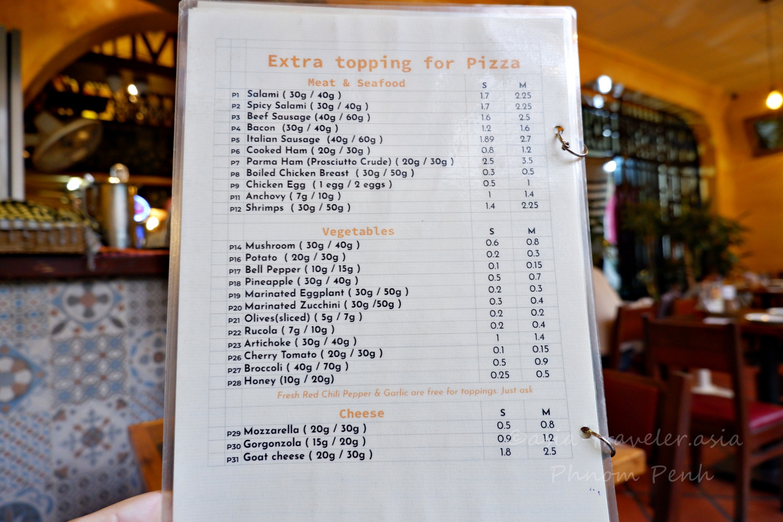 プノンペン 日系イタリアン