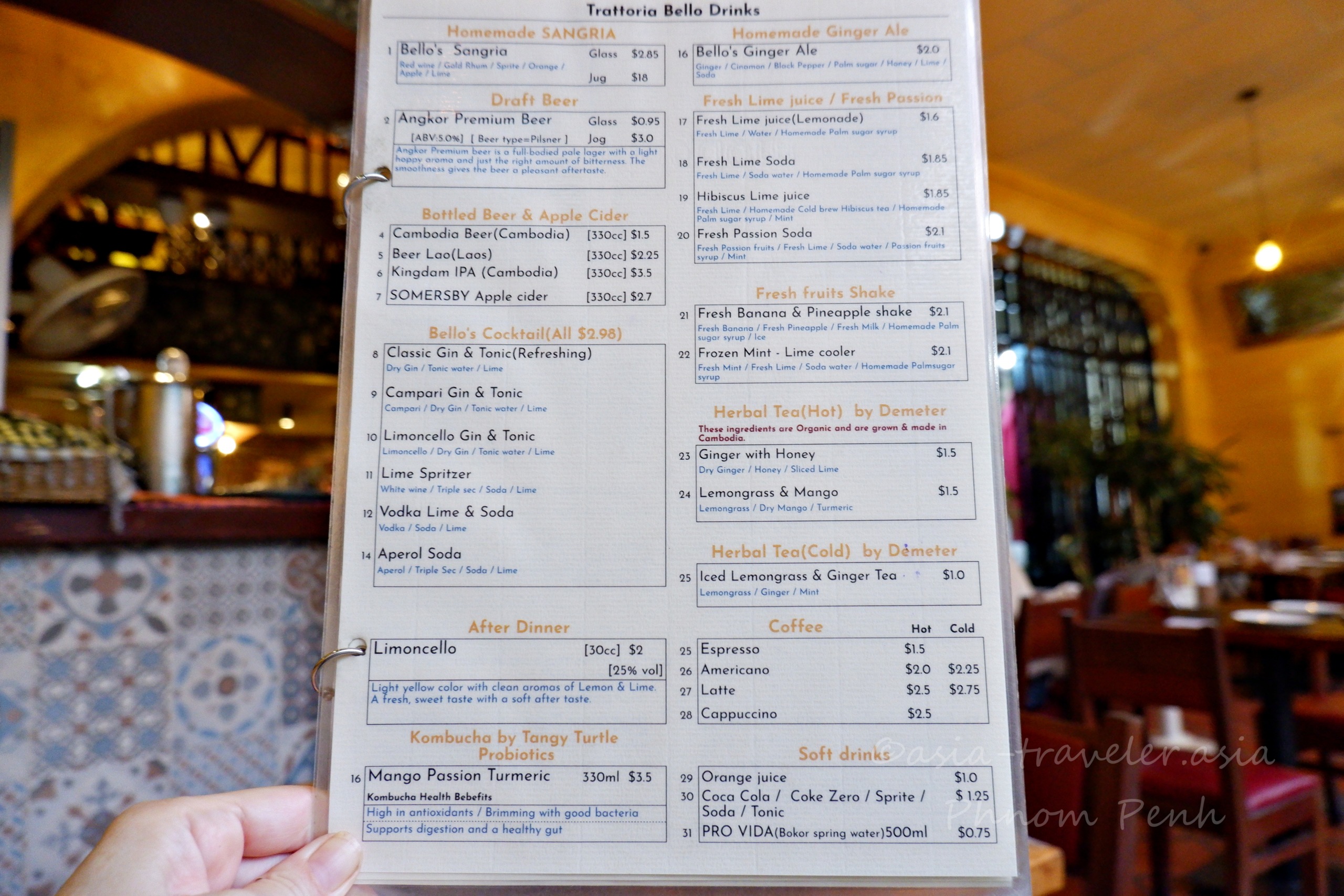 プノンペン 日系イタリアン