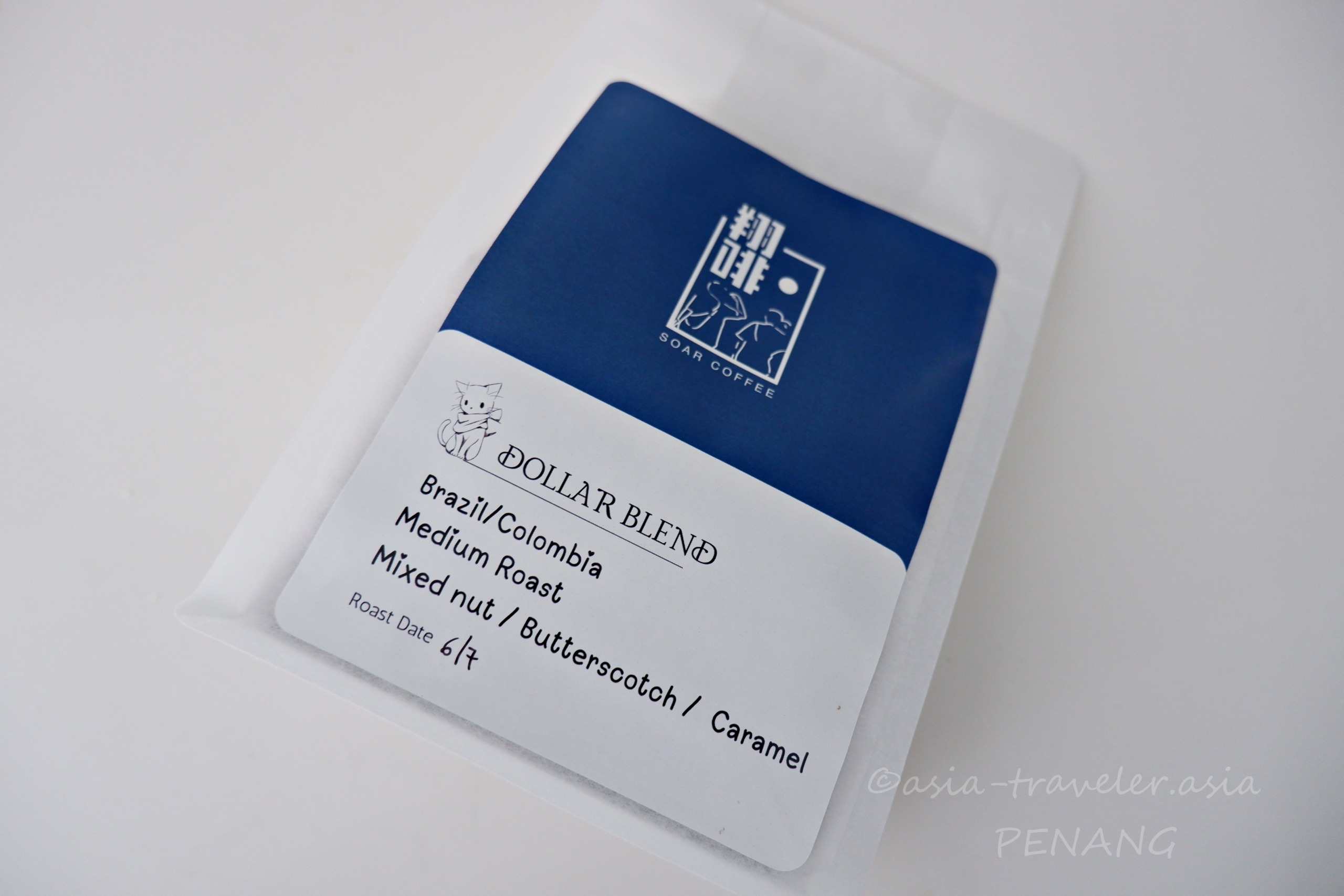 SOAR COFFEEのダラーブレンドコーヒー豆パッケージ