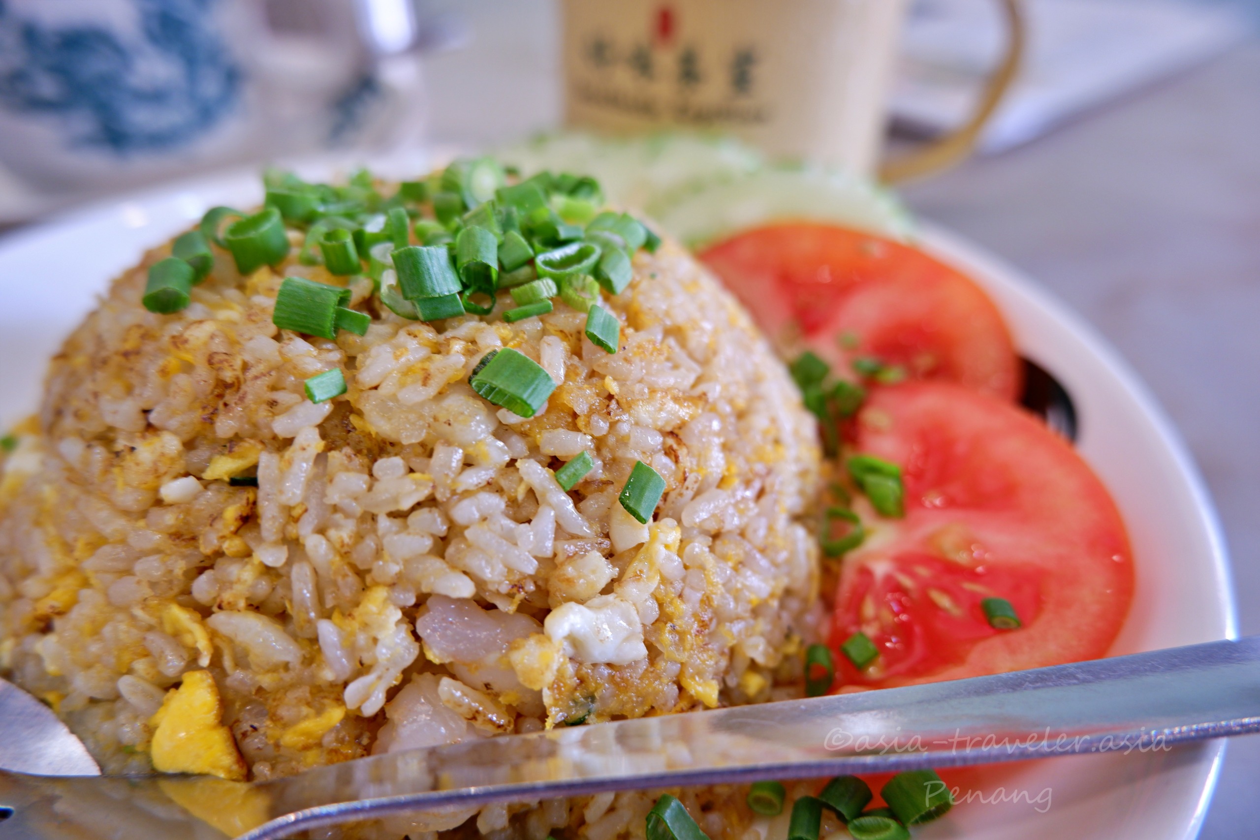 ペナン・好味茶室の海老入り黄金炒飯