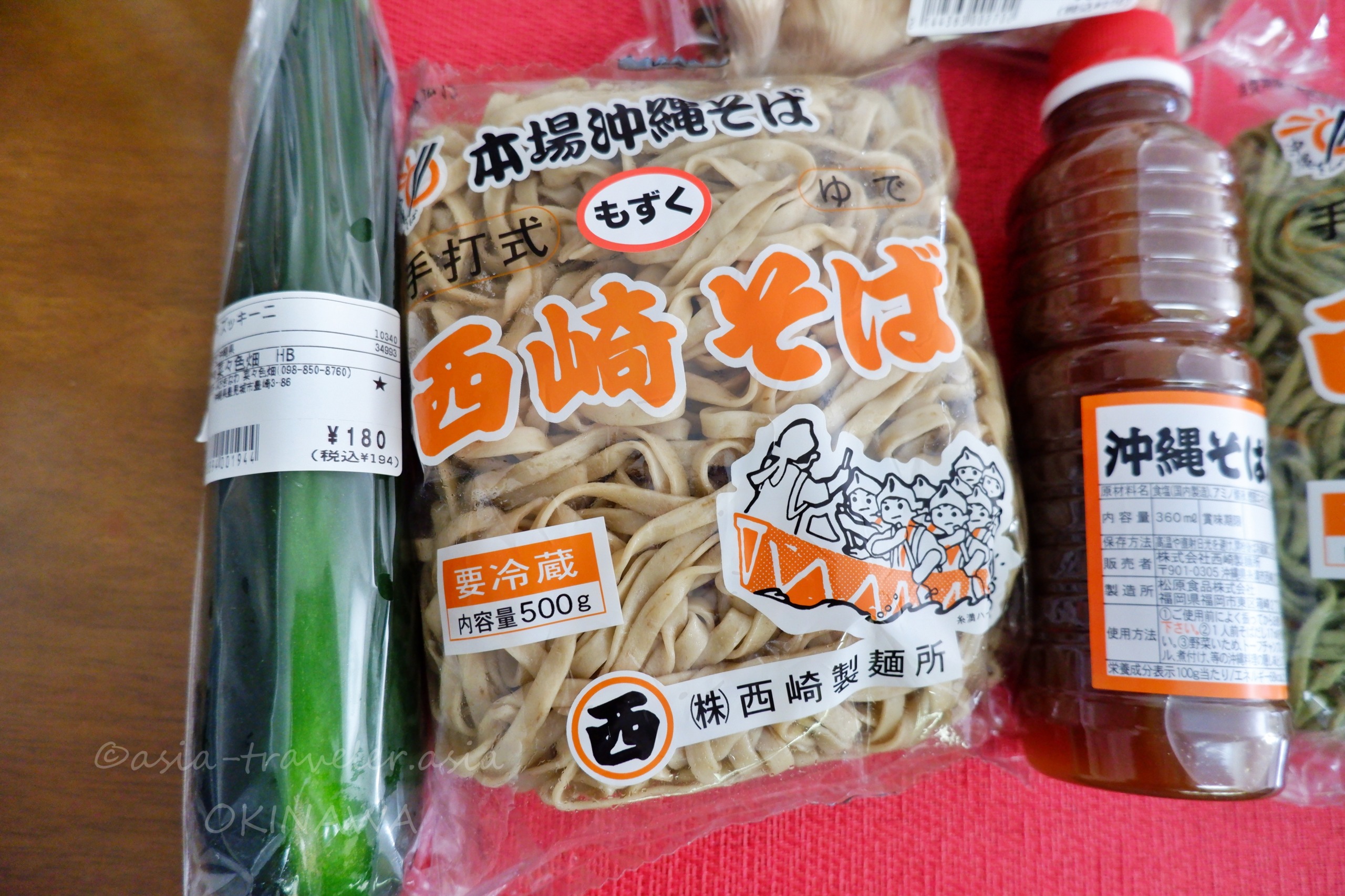 西崎製麺所のもずく沖縄そばと沖縄そばだし