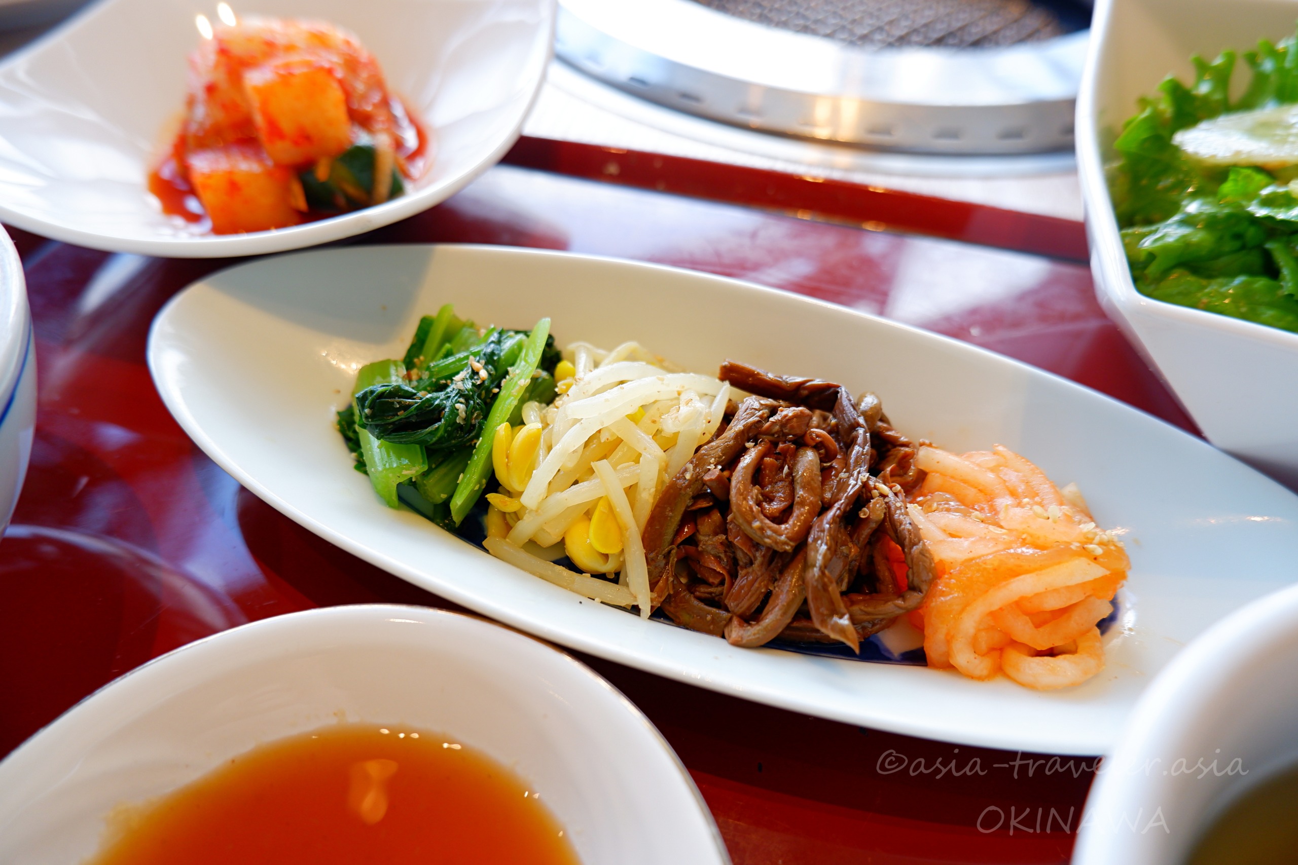 叙々苑浦添店のランチセット4種ナムルとキムチ