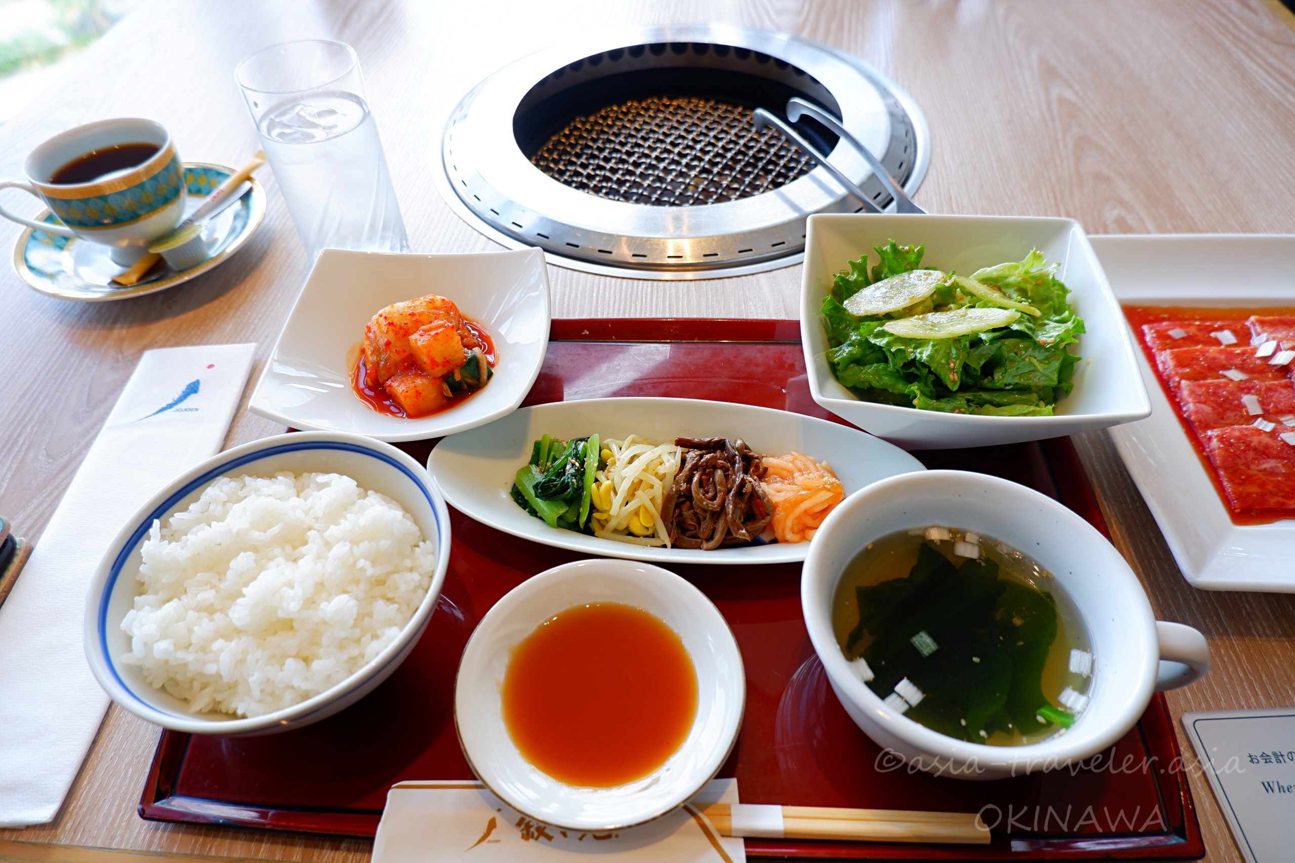 叙々苑浦添店のランチごはんセット・ナムルやキムチ付き