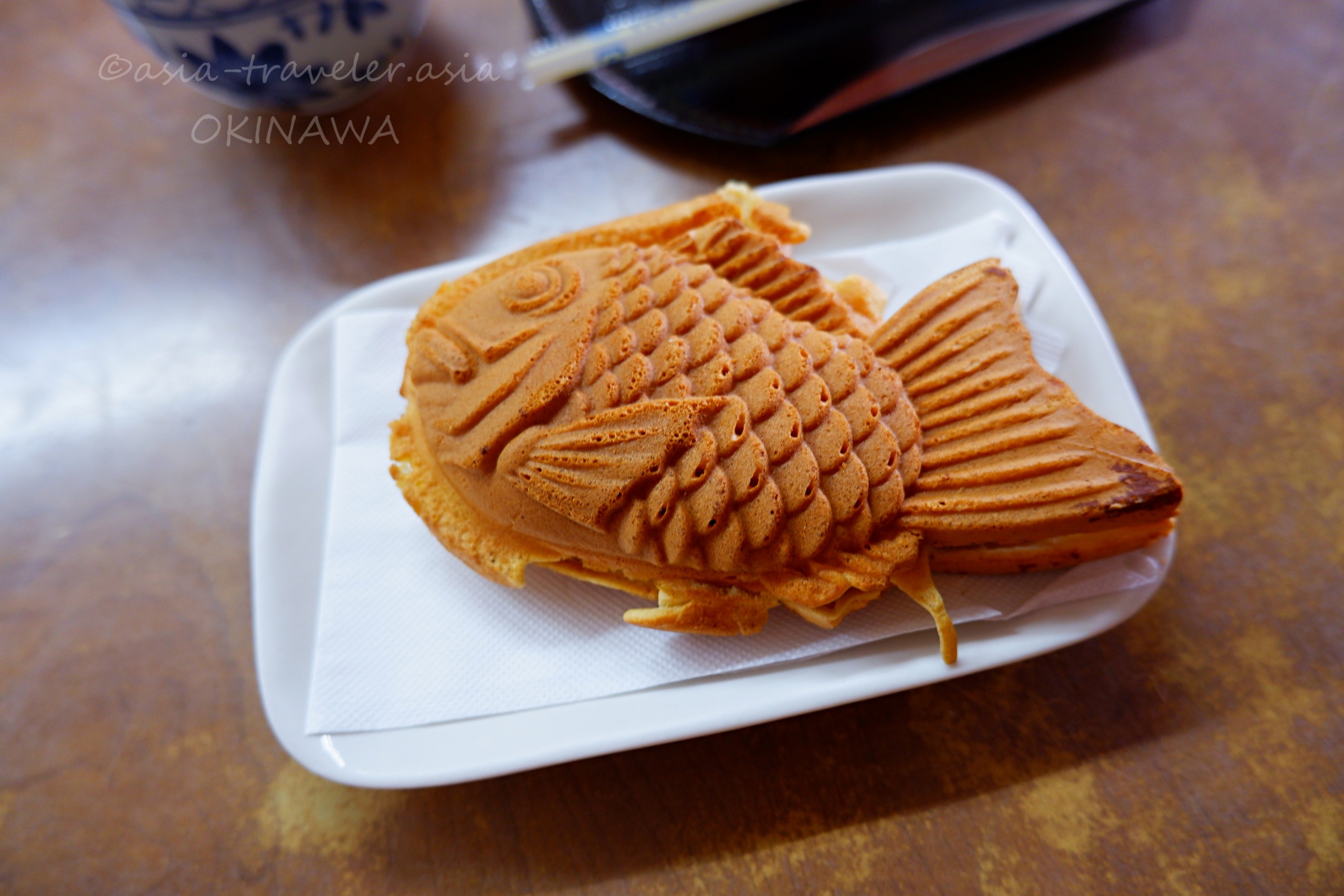 那覇・千日の香ばしく焼かれたたい焼き