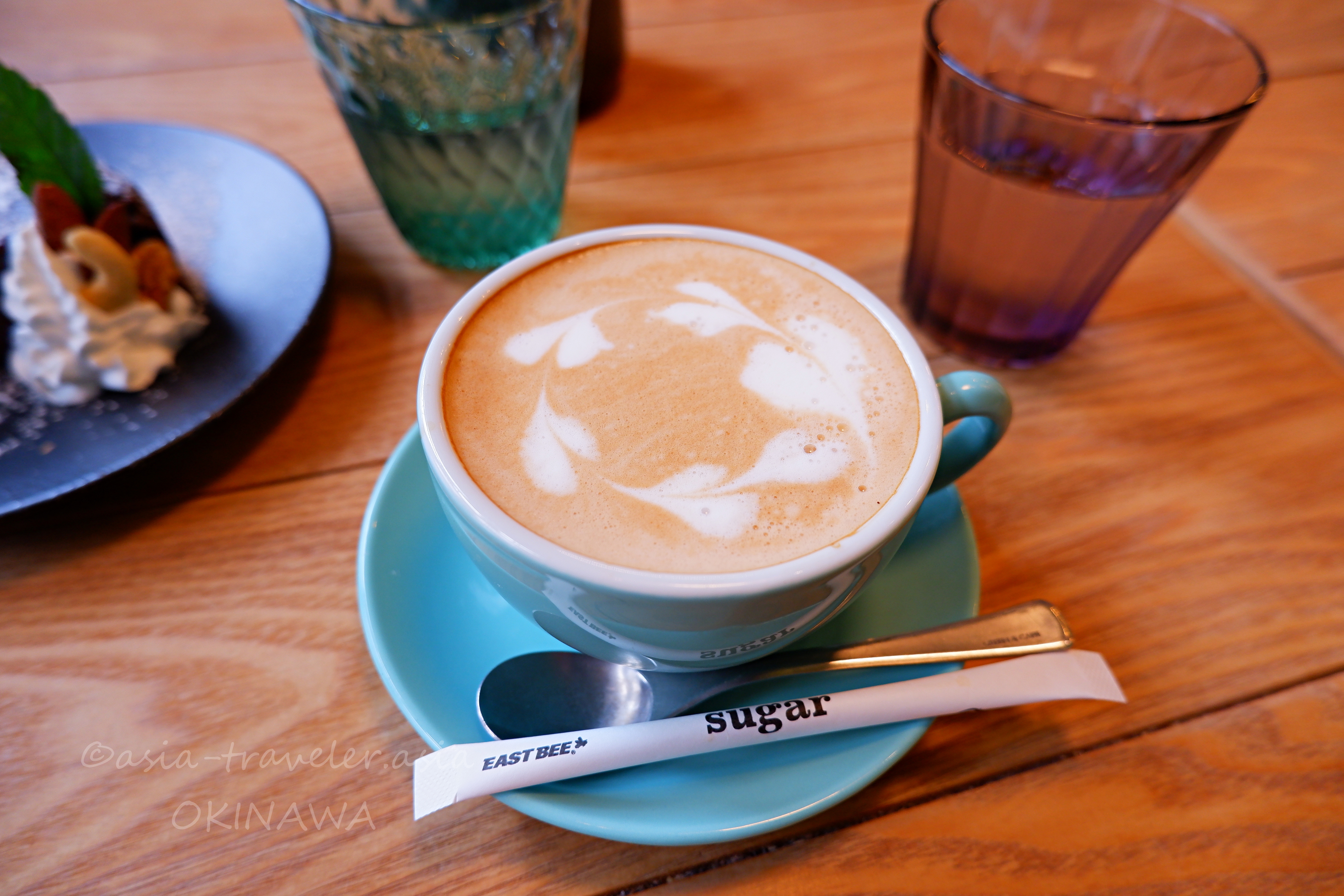 GREEN&CAFEのラテアートが美しいカフェラテ