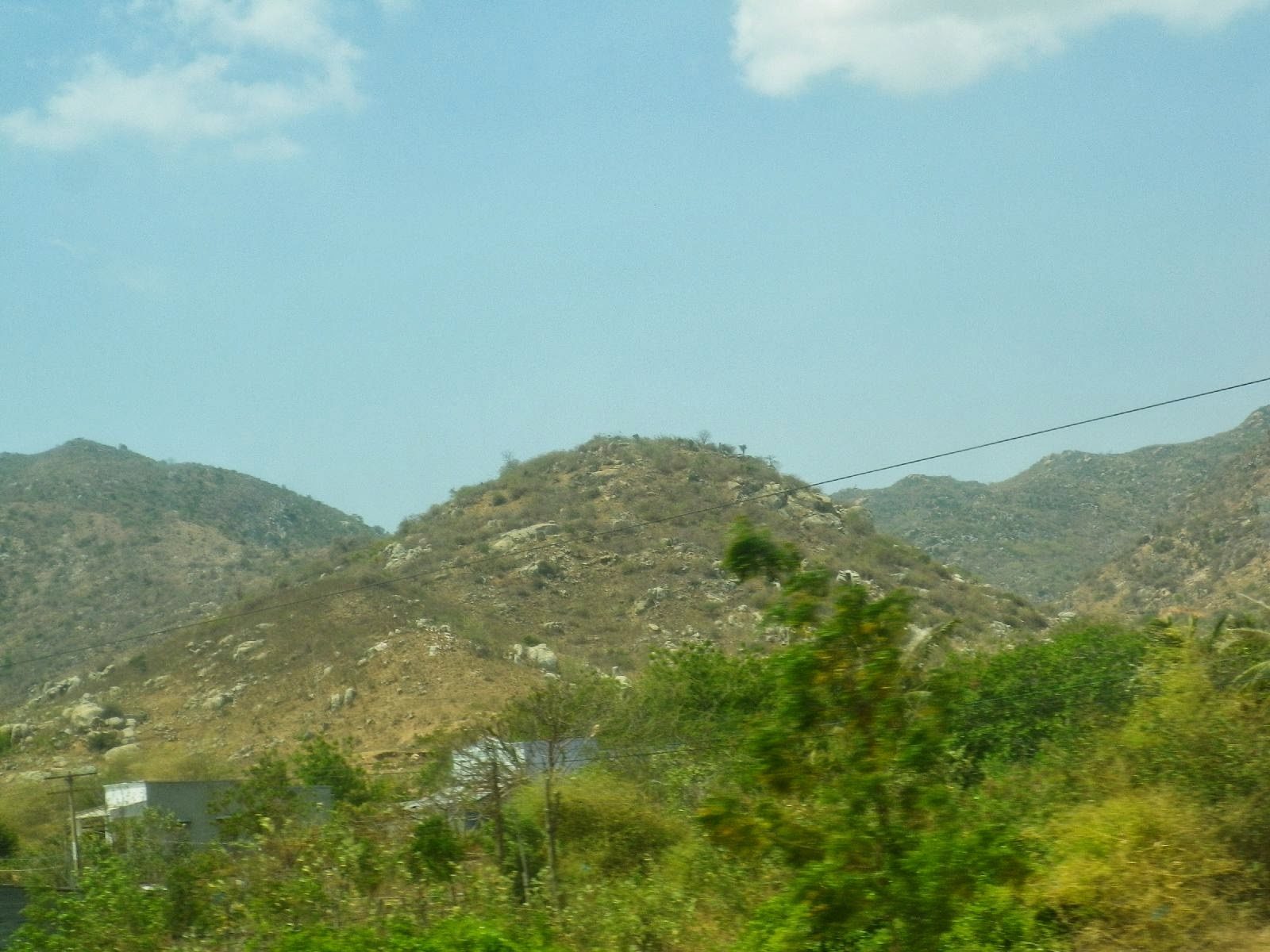 ベトナム内陸部のサバンナ風乾燥した山岳地帯