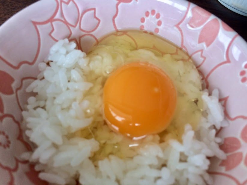 橙色の黄身が鮮やかな卵かけご飯（美卵維新 あゆみ）