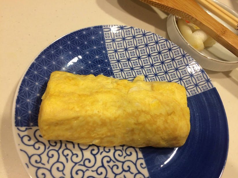 高松の自炊で作った厚焼き玉子の仕上がり